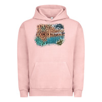 Pigment Salmon Leopard Wood Cowhide Pattern Mixed Western Frame Urban Hoodie - Bettercallsaul