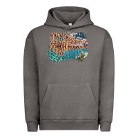 Pigment Tornado Leopard Wood Cowhide Pattern Mixed Western Frame Urban Hoodie - Bettercallsaul