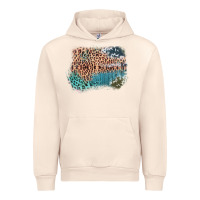 Sandshell Leopard Wood Cowhide Pattern Mixed Western Frame Urban Hoodie - Bettercallsaul