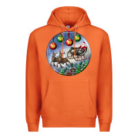 Carrot santa claus with deer christmas ornament Premium Hoodie - BundleAndBundleShop