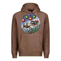 Chestnut santa claus with deer christmas ornament Premium Hoodie - BundleAndBundleShop