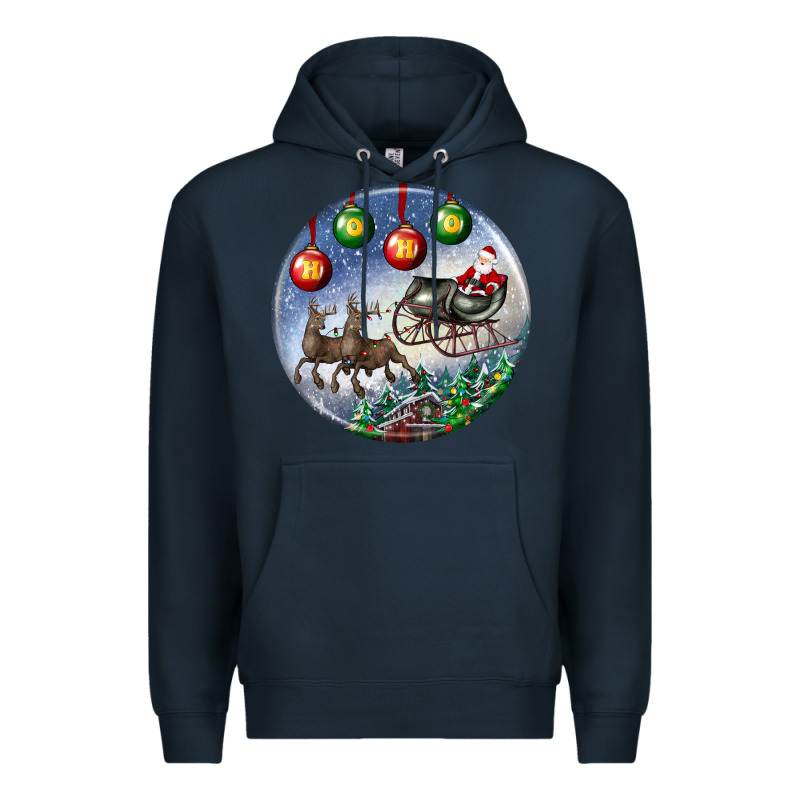 Santa Claus With Deer Christmas Ornament Premium Hoodie by BundleAndBundleShop | Teevron