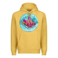 Antique Gold ice skate christmas ornament Premium Hoodie - BundleAndBundleShop
