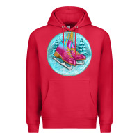 Cardinal ice skate christmas ornament Premium Hoodie - BundleAndBundleShop