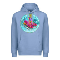 Colony Blue ice skate christmas ornament Premium Hoodie - BundleAndBundleShop
