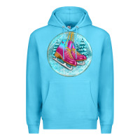 Ocean Blue ice skate christmas ornament Premium Hoodie - BundleAndBundleShop