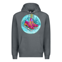 Rock ice skate christmas ornament Premium Hoodie - BundleAndBundleShop