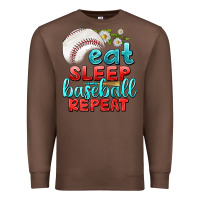 Chestnut eat sleep baseball repeat Premium Sweatshirt - texasbilliewilder