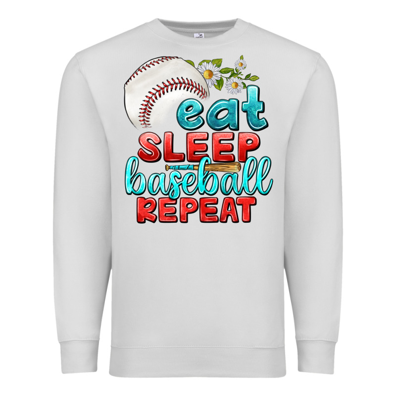 Eat Sleep Baseball Repeat Premium Sweatshirt by texasbilliewilder | Teevron