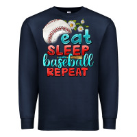 Navy eat sleep baseball repeat Premium Sweatshirt - texasbilliewilder