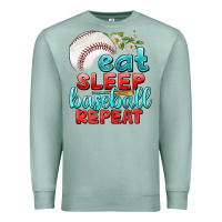 Seafoam eat sleep baseball repeat Premium Sweatshirt - texasbilliewilder