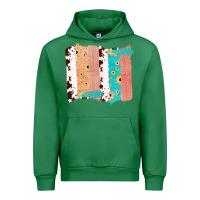 Emerald Western Cowhide Sunflower Jute Glitter Farm Life Brush Stroke Urban Hoodie - Bettercallsaul
