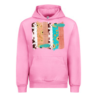 Fuchsia Pink Western Cowhide Sunflower Jute Glitter Farm Life Brush Stroke Urban Hoodie - Bettercallsaul