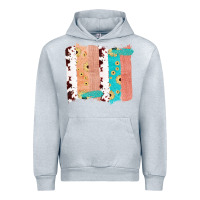 Heather Grey Western Cowhide Sunflower Jute Glitter Farm Life Brush Stroke Urban Hoodie - Bettercallsaul