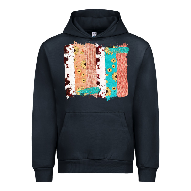 Western Cowhide Sunflower Jute Glitter Farm Life Brush Stroke Urban Hoodie by Bettercallsaul | Teevron