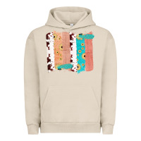 Pigment French Oak Western Cowhide Sunflower Jute Glitter Farm Life Brush Stroke Urban Hoodie - Bettercallsaul