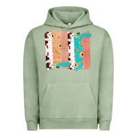 Pigment Oil Green Western Cowhide Sunflower Jute Glitter Farm Life Brush Stroke Urban Hoodie - Bettercallsaul