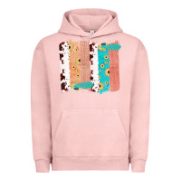 Pigment Salmon Western Cowhide Sunflower Jute Glitter Farm Life Brush Stroke Urban Hoodie - Bettercallsaul