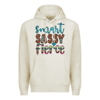 Oatmeal Heather smart  sassy fierce Premium Hoodie - JahusDesignShop