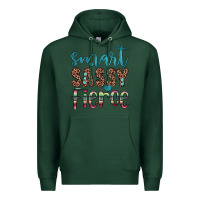 Sports Green smart  sassy fierce Premium Hoodie - JahusDesignShop