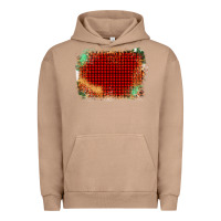 Pigment Burro Western Red Green Farm Life Brush Stroke Urban Hoodie - Bettercallsaul