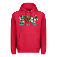 Cardinal peace love coffee Premium Hoodie - AdoDesignShop