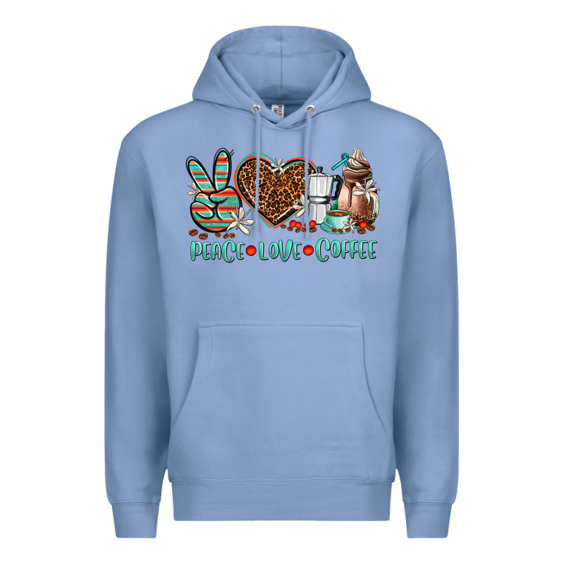 Peace Love Coffee Premium Hoodie by AdoDesignShop | Teevron