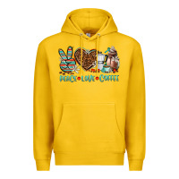 Lemon peace love coffee Premium Hoodie - AdoDesignShop