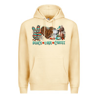 Pina Colada peace love coffee Premium Hoodie - AdoDesignShop