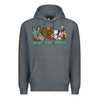 Rock peace love coffee Premium Hoodie - AdoDesignShop