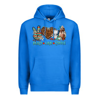 True Royal peace love coffee Premium Hoodie - AdoDesignShop