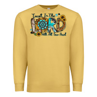 Antique Gold trust in the lord with all your heart Premium Sweatshirt - Zillion Design Studio