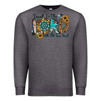 Charcoal Heather trust in the lord with all your heart Premium Sweatshirt - Zillion Design Studio