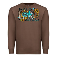 Chestnut trust in the lord with all your heart Premium Sweatshirt - Zillion Design Studio