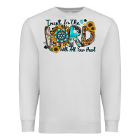 Dove Grey trust in the lord with all your heart Premium Sweatshirt - Zillion Design Studio