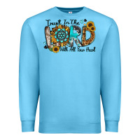 Ocean Blue trust in the lord with all your heart Premium Sweatshirt - Zillion Design Studio