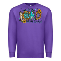 Purple trust in the lord with all your heart Premium Sweatshirt - Zillion Design Studio