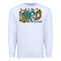 White trust in the lord with all your heart Premium Sweatshirt - Zillion Design Studio