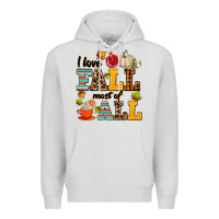 Dove Grey i love fall most of all Premium Hoodie - AdoDesignShop