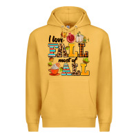 Mustard i love fall most of all Premium Hoodie - AdoDesignShop