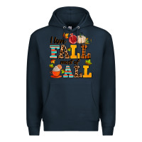 Navy i love fall most of all Premium Hoodie - AdoDesignShop