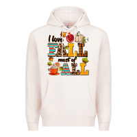 Pale Pink i love fall most of all Premium Hoodie - AdoDesignShop