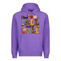 Purple i love fall most of all Premium Hoodie - AdoDesignShop