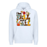 White i love fall most of all Premium Hoodie - AdoDesignShop