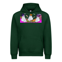 Forest Green cutes ghosts libbey glass Urban Hoodie - BundleAndBundleShop