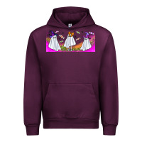 Mauve Wine cutes ghosts libbey glass Urban Hoodie - BundleAndBundleShop