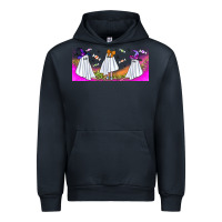 Navy cutes ghosts libbey glass Urban Hoodie - BundleAndBundleShop