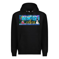 Black winter vibes license plate Premium Hoodie - BundleAndBundleShop