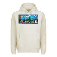 Oatmeal Heather winter vibes license plate Premium Hoodie - BundleAndBundleShop