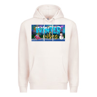 Pale Pink winter vibes license plate Premium Hoodie - BundleAndBundleShop